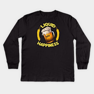 Beer - Liquid Happiness Kids Long Sleeve T-Shirt